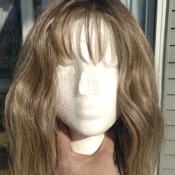 Synthetic front lace wig